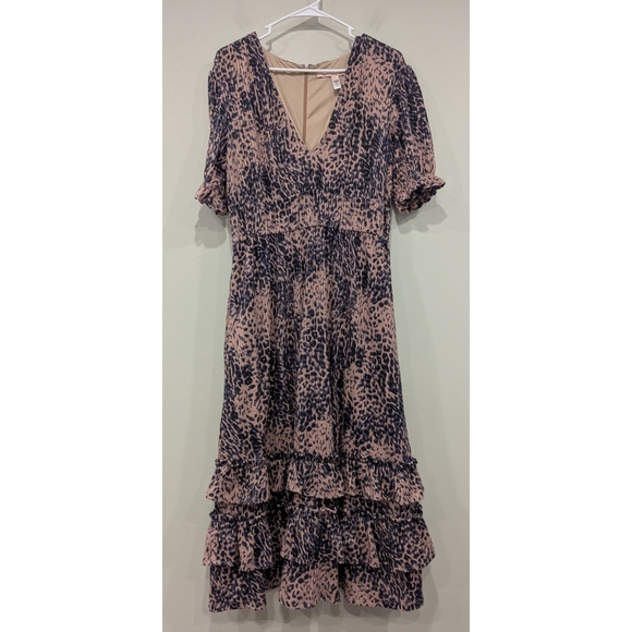 Anthropologie Hutch Adelia Ruffled Midi Dress Size Large - Picture 3 of 9